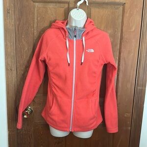 The North Face Women’s Full Zip Orange/Salmon Hoodie Size Small
